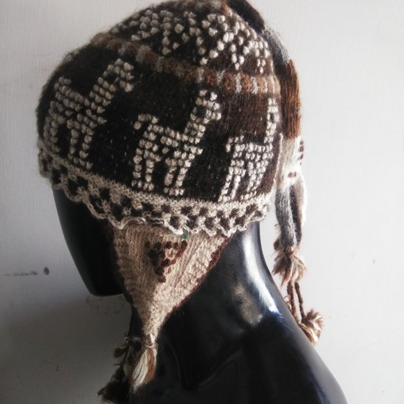Peruvian handmade chullo - hat - hat for women - warm winter - knitted in wool main image 7